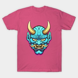 Japanese demon mask. T-Shirt